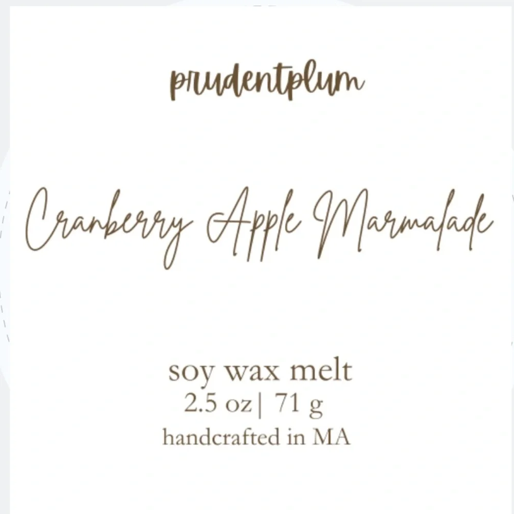Cranberry Apple Marmalade Soy Wax Melt  2.5 oz | Melts For Wax Warmer Clamshell